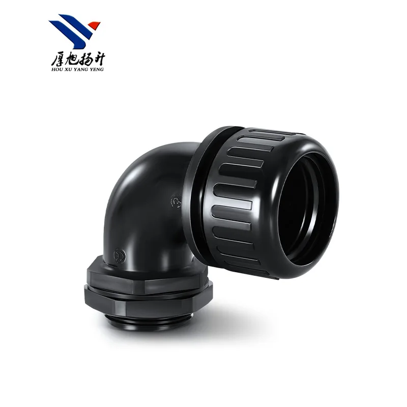Electrical Cable  IP68 Waterproof Right Angle Elbow Shape Waterproof Nylon Plastic Cable Glands