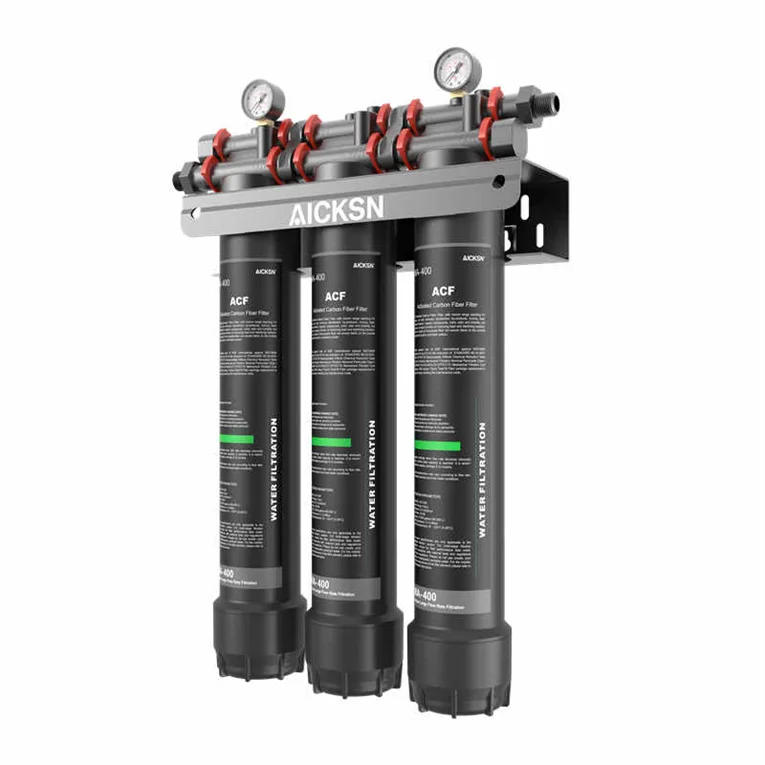 Multifunctional and Comprehensive Aicksn Bottle Purifier 20 Inch 3 Stages Water Filter System  Dirty Water Filter