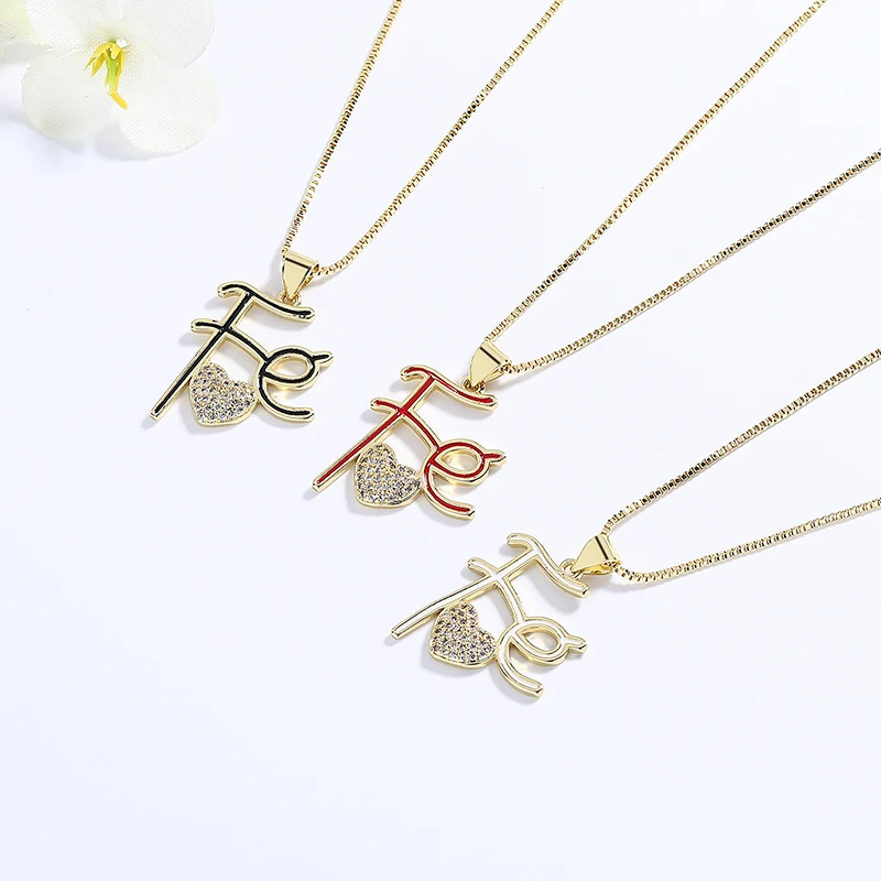 Shop Heartfelt Messages Pendants Wholesale 18K Gold Plated
