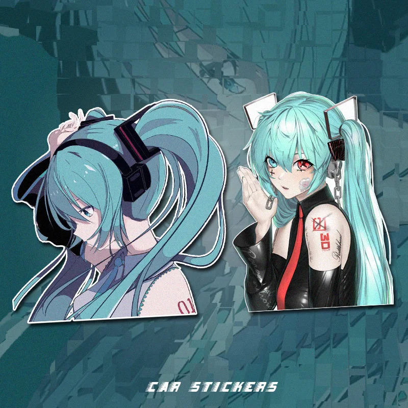 Two-dimensional Anime Miku Hatsune Car Sticker Personality Cartoon  Decoration Luggage Sticker Scratch Cover Sticker - Buy Miku Hatsune Car  Stickers,Two-dimensional Anime Stickers,Scratch Decoration Stickers Product  on 