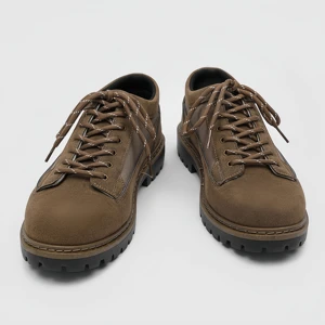 Shoes Men Maden Mens Casual Shoes Vintage Chunky Sole Workwear Round Toe Leather Suede Casual Zapatos Fall RTS 2026 Trending