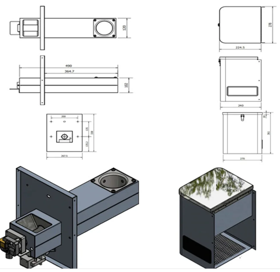 Assembly Wifi Controller Feeder Automatic Feeding Smoking Wood Pellet Grill Auger Hopper