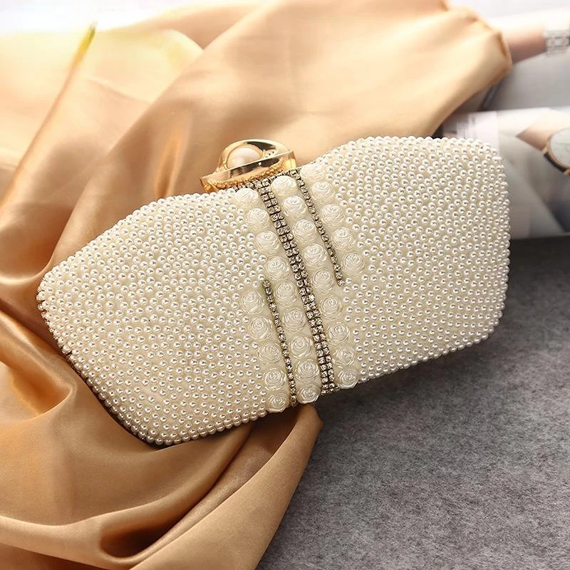 Buy BAIGIO Pearl Clutch Bag for Women Evening Wedding Party Bridal Handbag  Ladies Beaded Clutch Purse Online at desertcartINDIA
