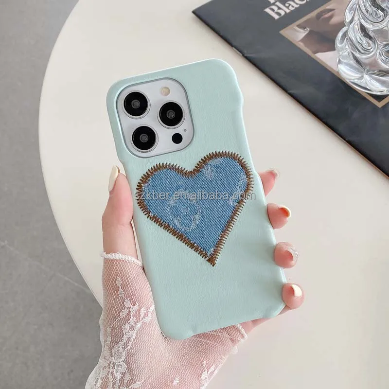 ★関税込★Dirty Black★heart-embellished leather iPhone case ☆関税込☆Dirty Black☆heart-embellished leather iPhone case