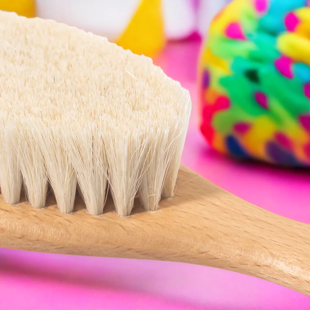 Goat Hair Brush For Babies And Newborns Children's Massage Hairbrush