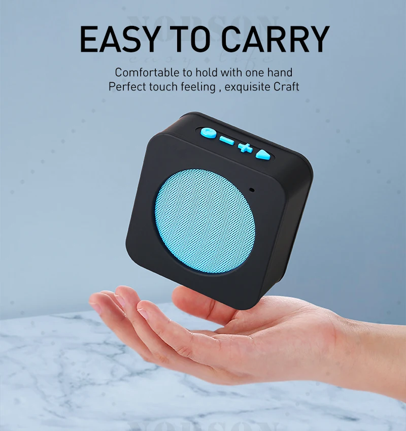 Custom Logo Cheap Cube Hand Free Speker Woofer Outdoor Portable Active caixa de som Bluetooth Speaker - ANKUX.COM