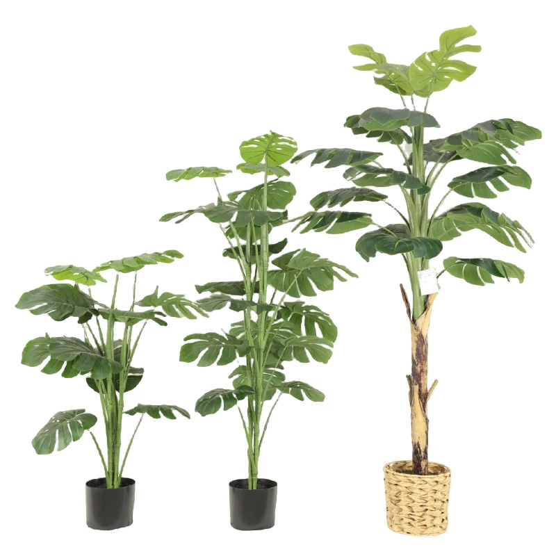 High Quality Plastic Artificial Green Leaves Turtle Bonsai Tree