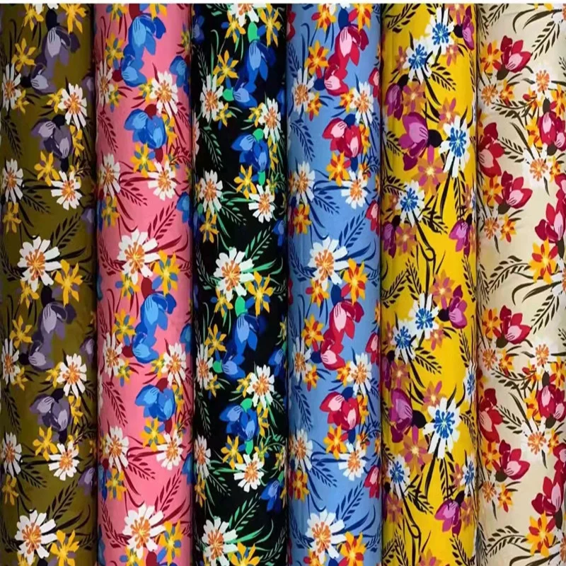 В наличии партия ткань из 100 искусственного шелка с принтом чаллиса для Кореи/Индонезии искусственный шелк