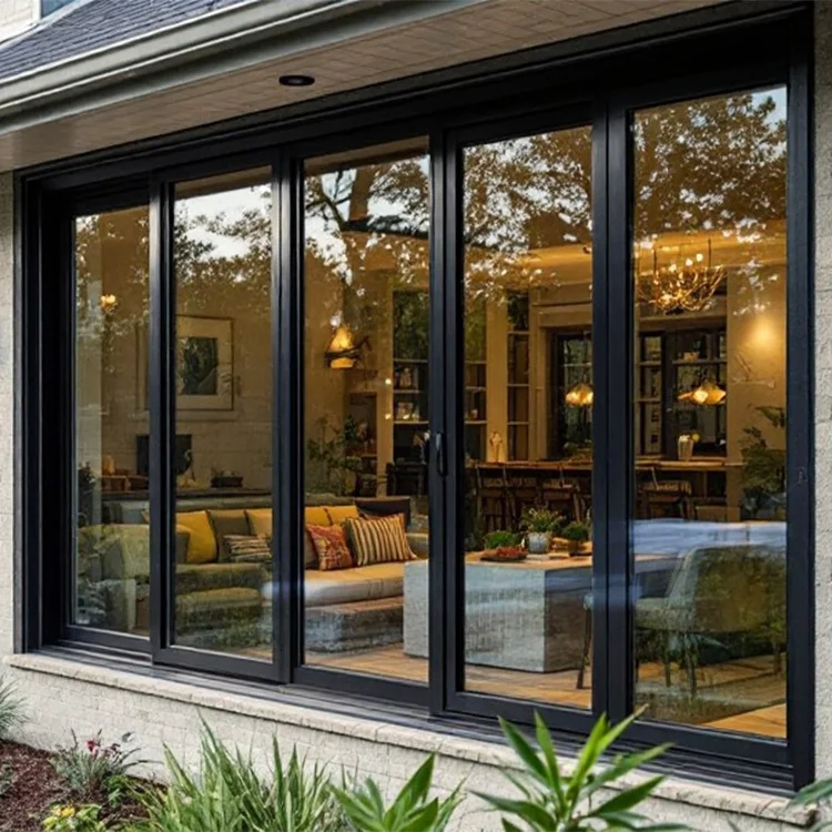 MapleMiles Waterproof Outdoor Anti-theft Aluminum Sliding Window Aluminum Hurricane Impact Sliding Window Double Glass