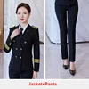 Black air hostess uniform stewardess suit