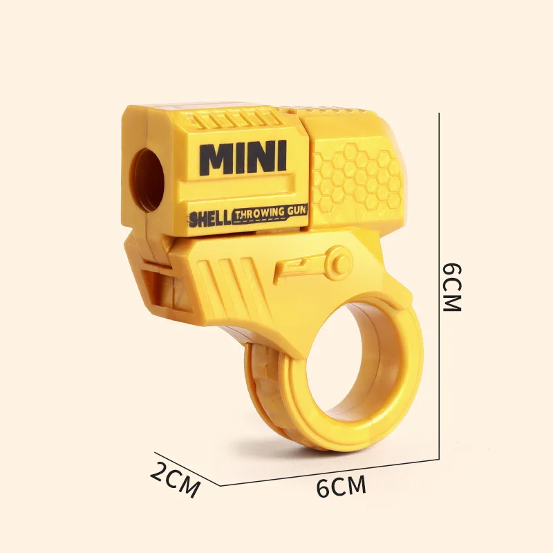 New Decompression Fidget Spinner Toy Mini Soft Bullet Shell Ejecting Plastic Toy Gun for Boys