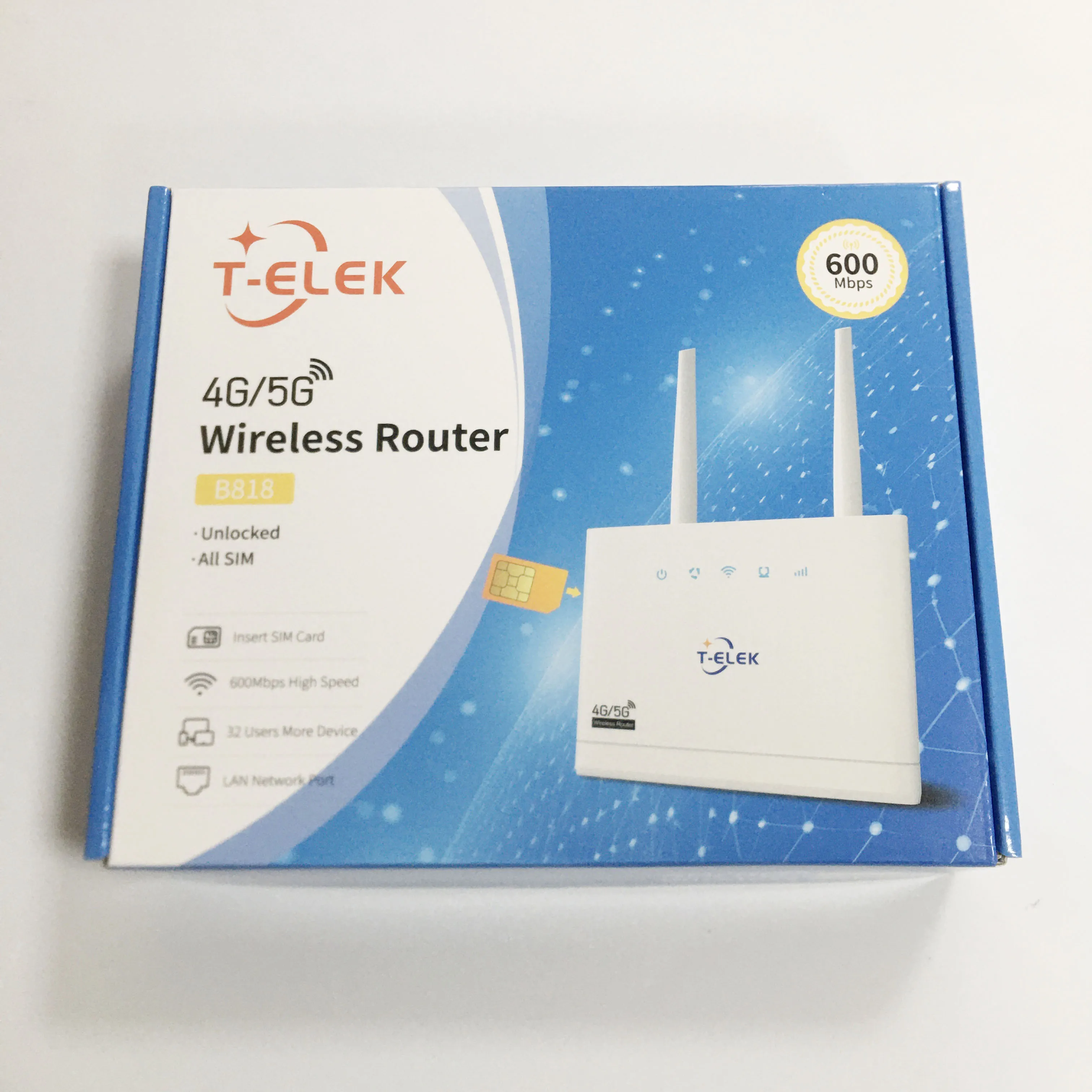 T-elek B818 4G LTE CPE Router - 300mbps Wi-Fi Modem