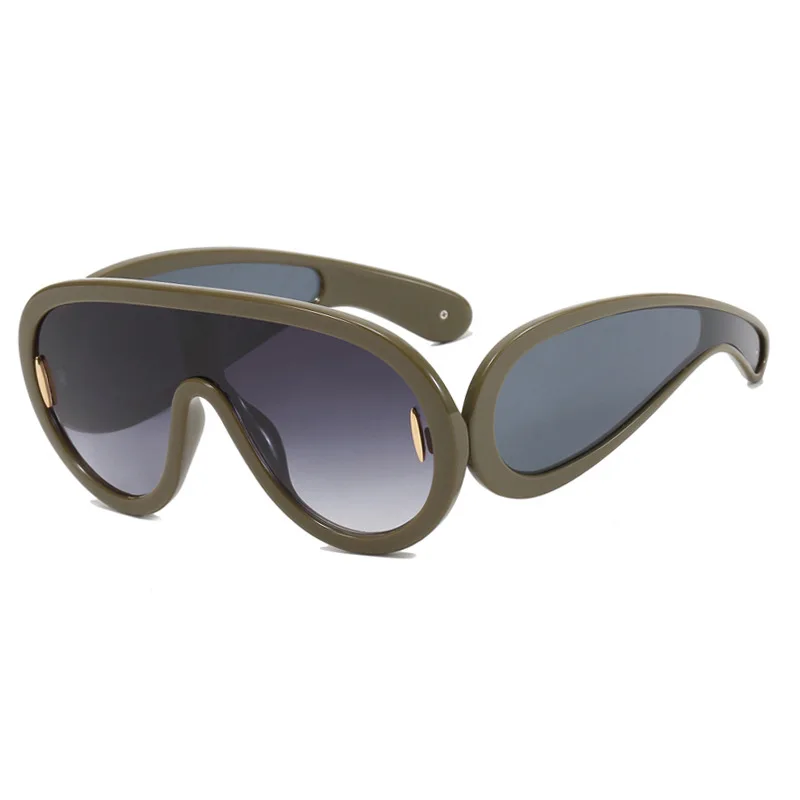 Designer Sunglasses Wave Mask Sunglasses 40108 Large Frame Women Mens  Polarized Glasses Acetate Fiber Hip Hop Luxury Classics Sunglasses UV400