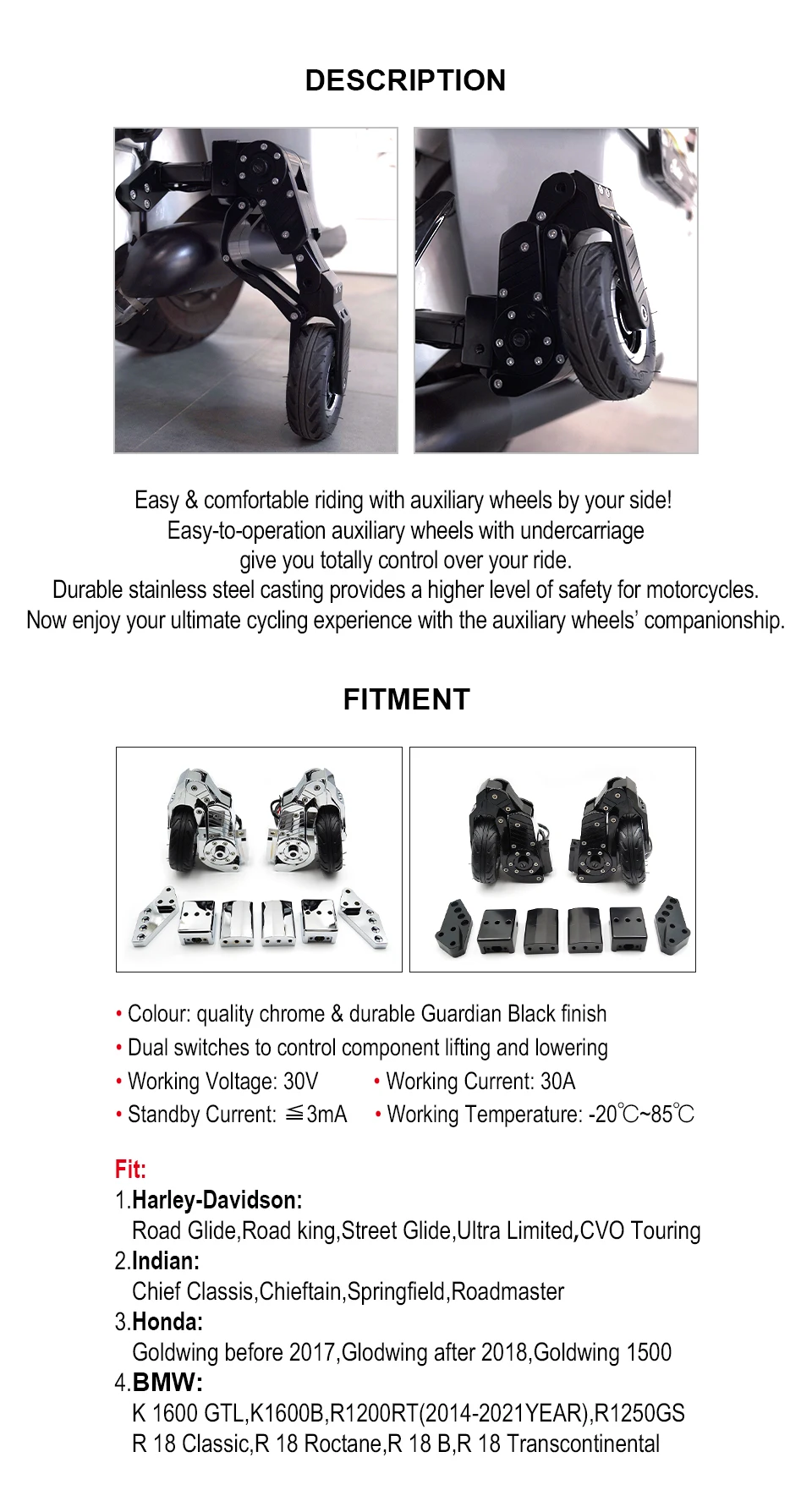 Leanding Gear Installation R18 Goldwing Motorcycle Hd Touring