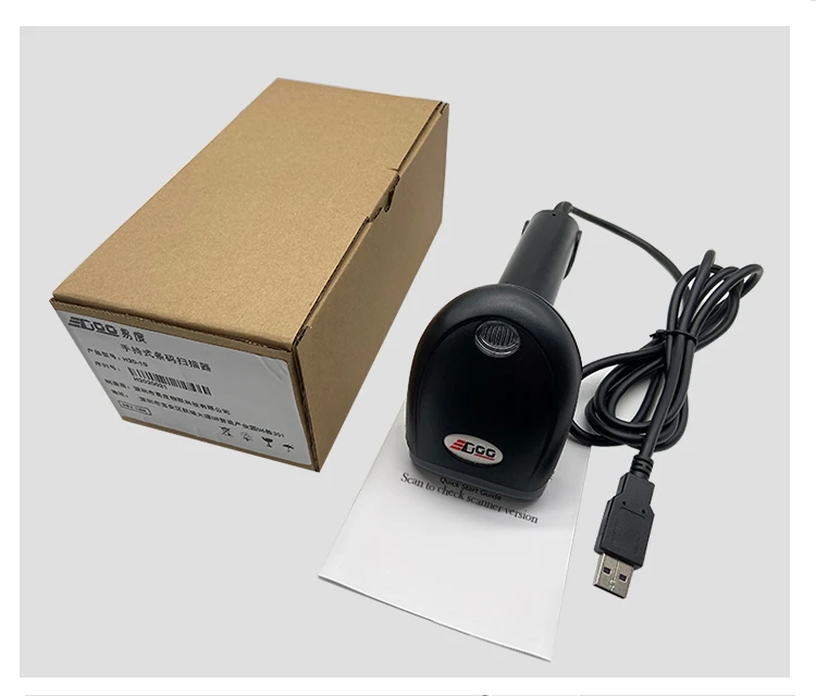 EDOO OEM/ODM USB 1D 2D QR Code Barcode Machine Low Price Cheapes Suppliers Rugged Handheld Barcode Scanner Reader Gun