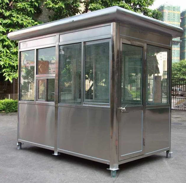 Flat Roof Prefab Sentry Box Kiosk  Sentry House Smoking House for Street