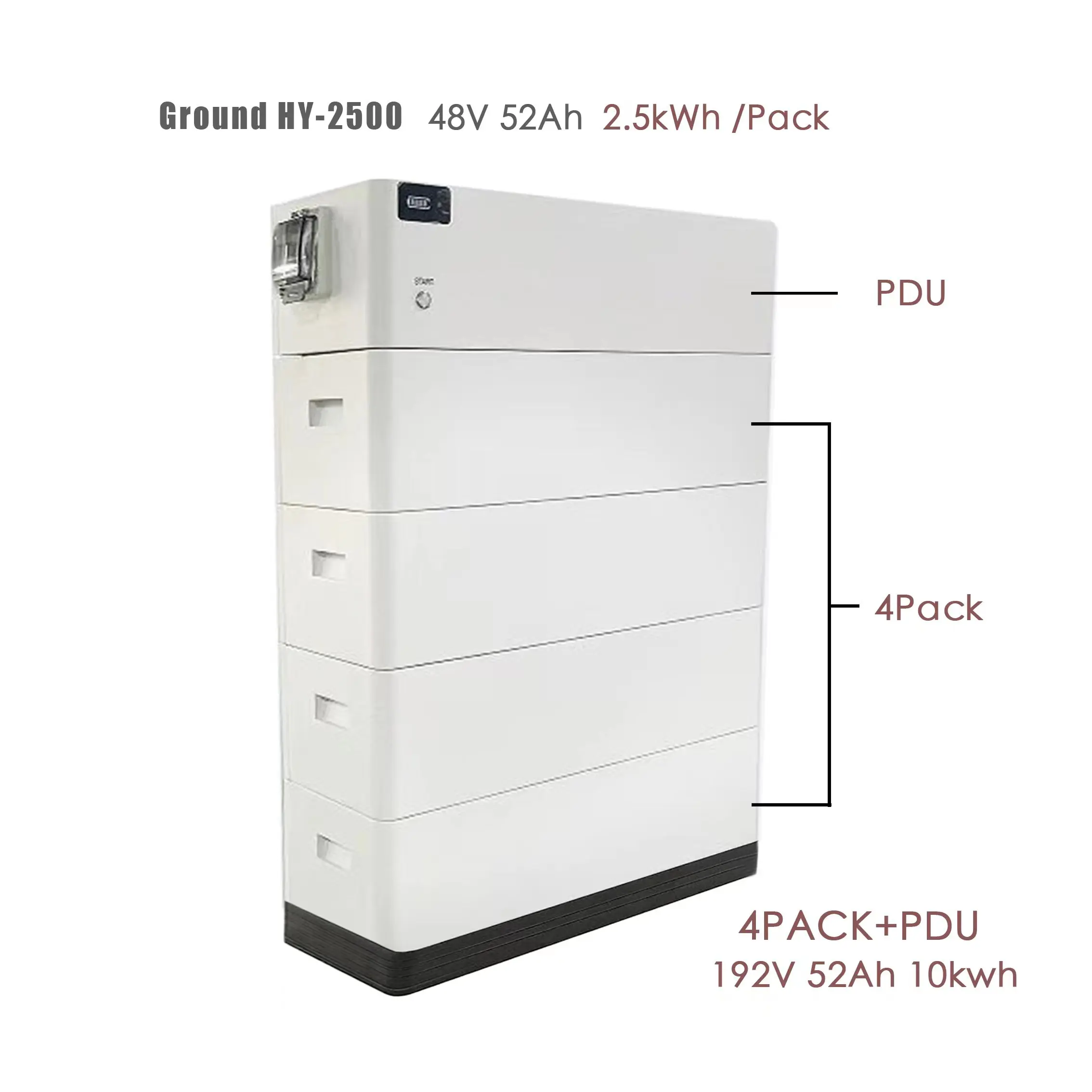 Smart High Voltage ESS Battery HV 10kWh 15kWh 20kWh Stacked Lifepo4 Lithium Ion Power Storage Battery manufacture