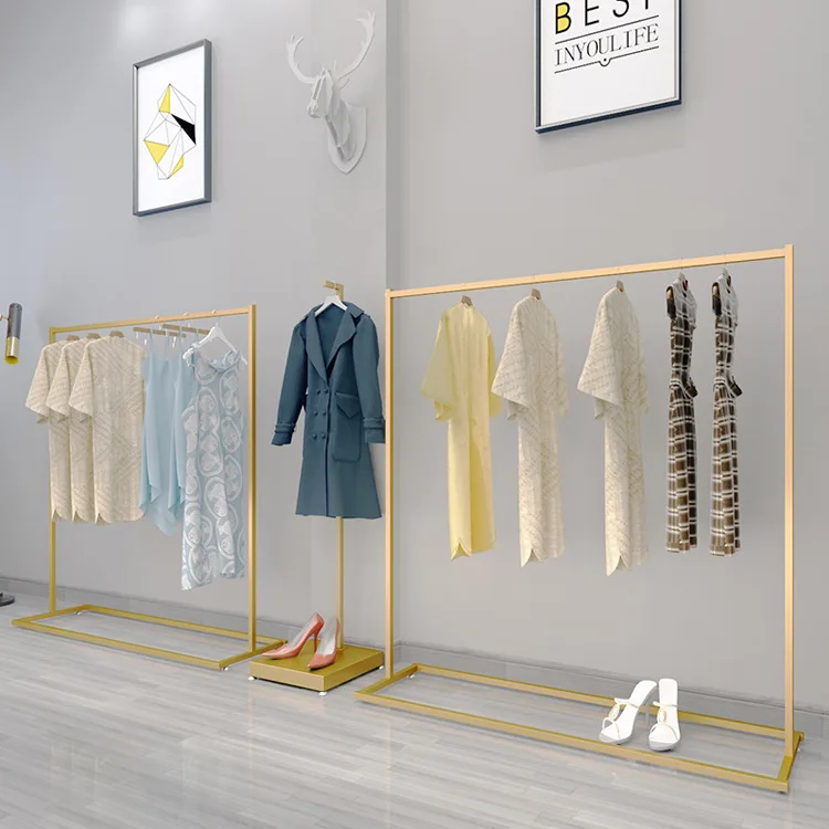 Kainice Retail Garment Store Interior Design Black Kids Clothing Rail Wall Mounted Men Clothes Display Racks