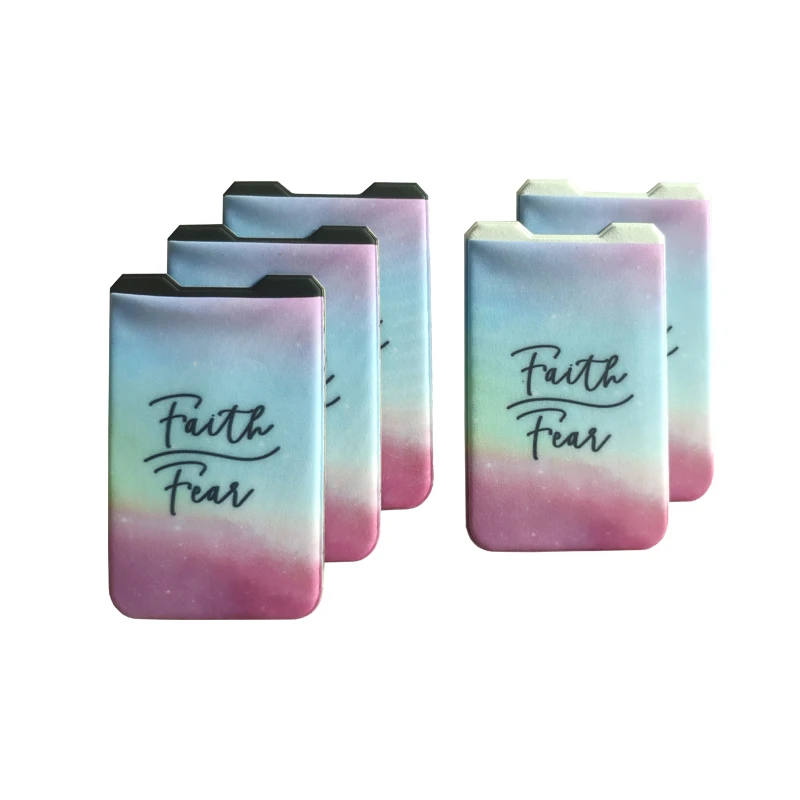 Заводская поставка, держатель для карт, высокое качество, индивидуальная форма, логотип, печать, эластичное волокно, лайкра, сотовый телефон, стикер 3 м, держатель для кредитных карт