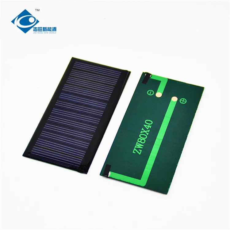 0.43W Plate Eco-worthy Solar Panel ZW-8040-6V Customized Mini Epoxy Solar Panel 6V