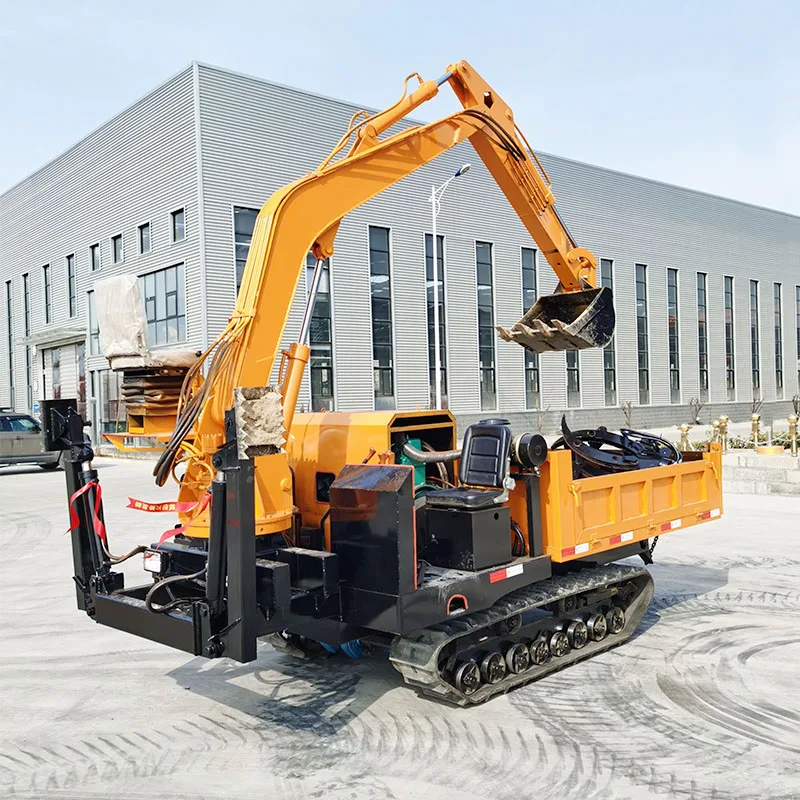 Factory Price 5 Ton Tracked Crawler Transporter Mini Crawler Dumper 3 Tons with Digger