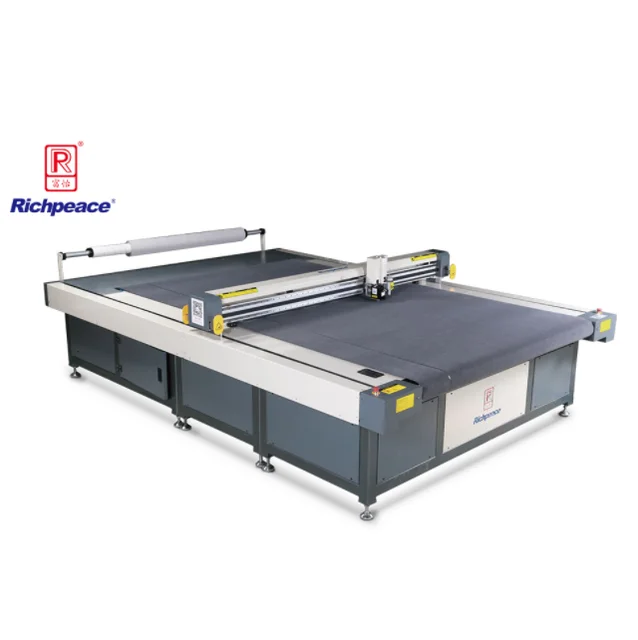 Richpeace Automatic Single Layer Cutting Machine Knife Cutting + Marking / Perforating + Inkjet Printing