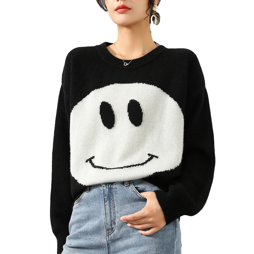 custom jacquard knit sweater