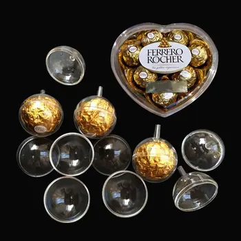 Milisten Lot De 50 Boîtes Rondes Plastique Transparent - Emballage Bonbons Chocolats Mariage Anniversaire