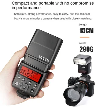 Godox V350 Lithium Battery SLR Micro Single Camera TTL High Speed Synchronous Top Light Flash detail image