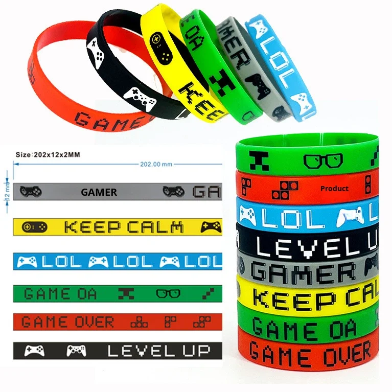 Trendy Unisex Electronic Game Silicone Wristband in Stock, Game Themed Party Wristband, Silicone Wristband manufacture