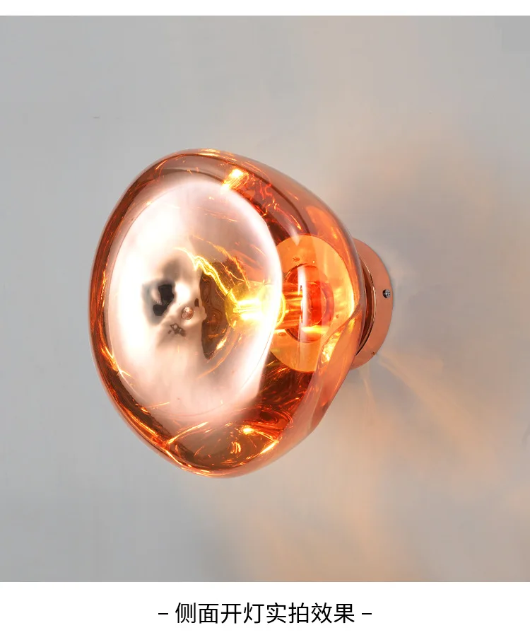 Post-modern Creative Colourful Simple Designer Round Acrylic Glass lava Wall Lamp for Coffee Shop or Restaurant or Hotel