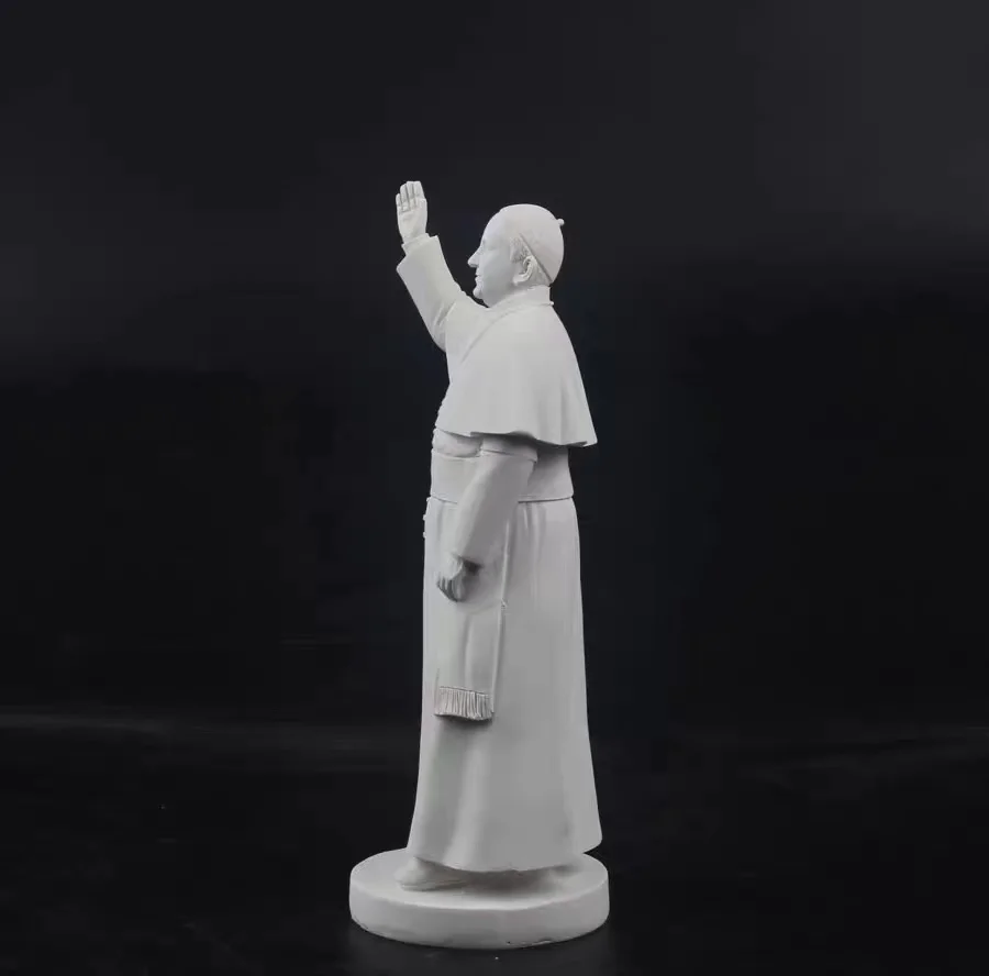 Italy Vatican Holy Emperor Pope Francis 3D Printed Resin Statue 24cm