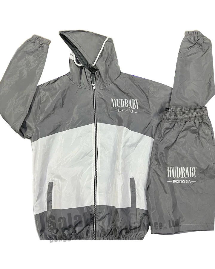 Custom Private Label Wind Breaker Jackets Shorts Sets 2 Pieces Oversized Heavy Polyester Casual Windbreaker Tracksuit Sets Men gallery 10