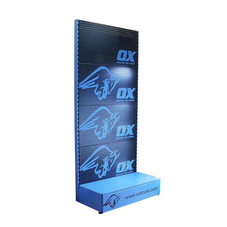 Сверхпрочная металлическая напольная стойка для магазина, гондолы, супермаркета, деревянная полка