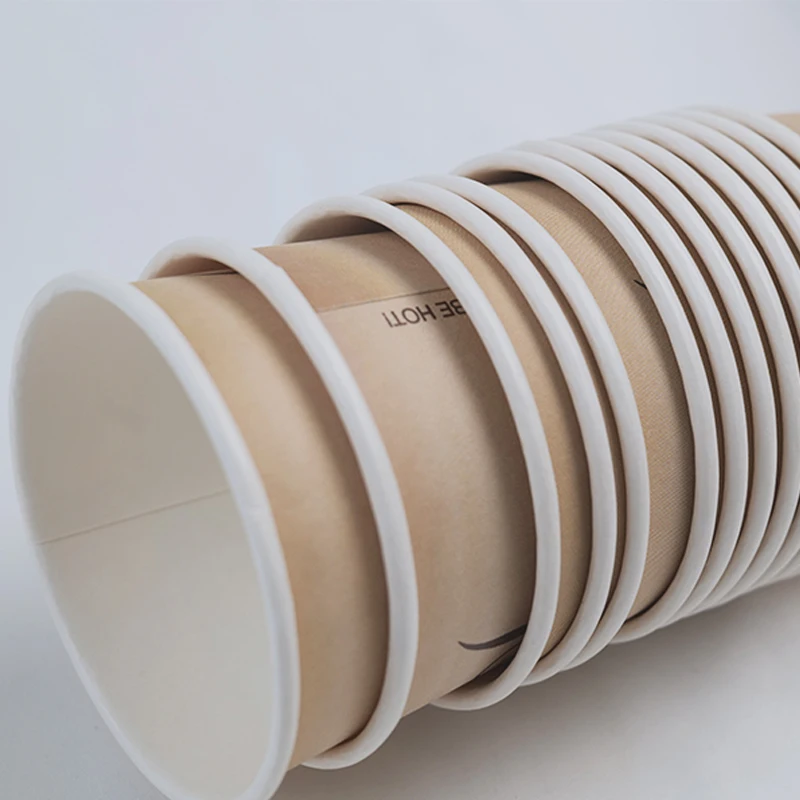 12oz Bubble Tea Disposable Paper Cup Hot Drink Paper Cup Double Wall ...