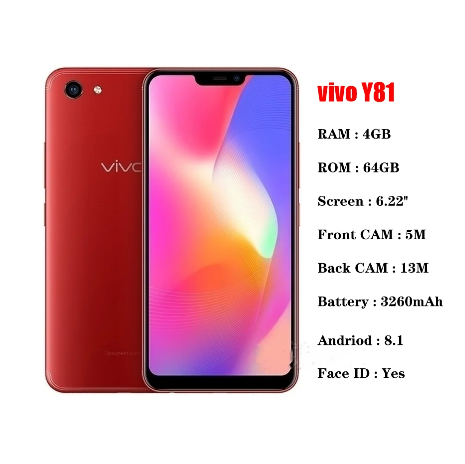 Wholesale Vivo Y81 4+64GB Inch Used Mobile Phones for Sale Cheap Smart  Phone Mobile Smartphone