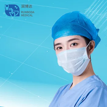 Medical Custom Logo Elastic Scrub White Head Surgical Heparin Caps ...