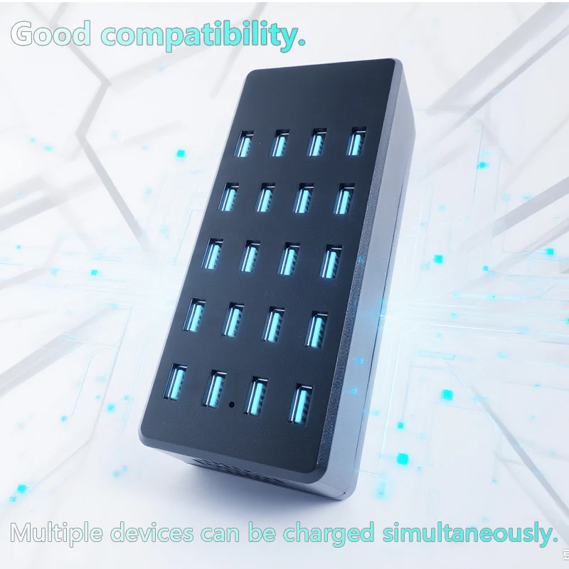 Plastic Industrial Usb Multiport Charger Block 20-multiport Usb Phone Charging Station