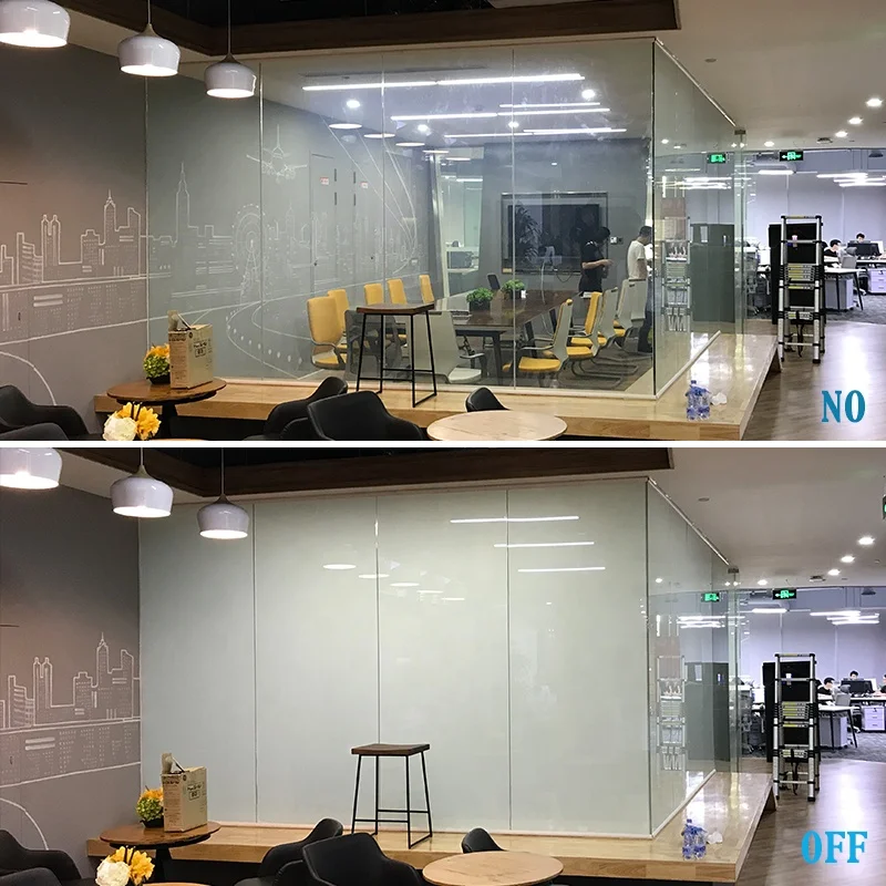 PDLC Smart Film Smart Building Glass  Switchable Privacy Decorative Film Window Price Glass for Home&Office Building