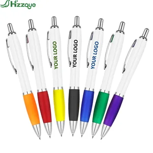 2026 Hot Selling Orange Plastic Ballpoint Pen Set Custom Logo 1.0mm Writing Width Sports-Themed Promotional Pen for Gifts