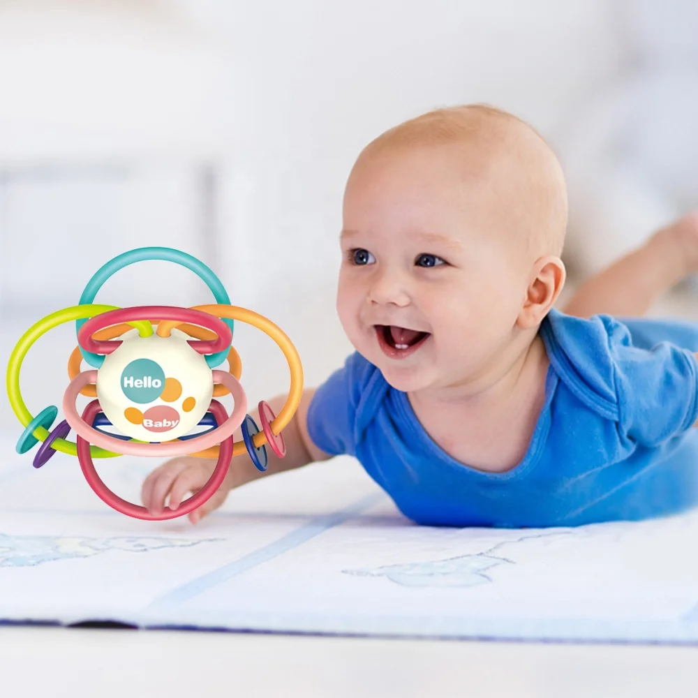 Безопасность Детские погремушки игрушки, детские пластиковые колокольчик погремушки для новорожденных