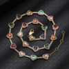 Catena in Oro 18K con Pietre Preziose