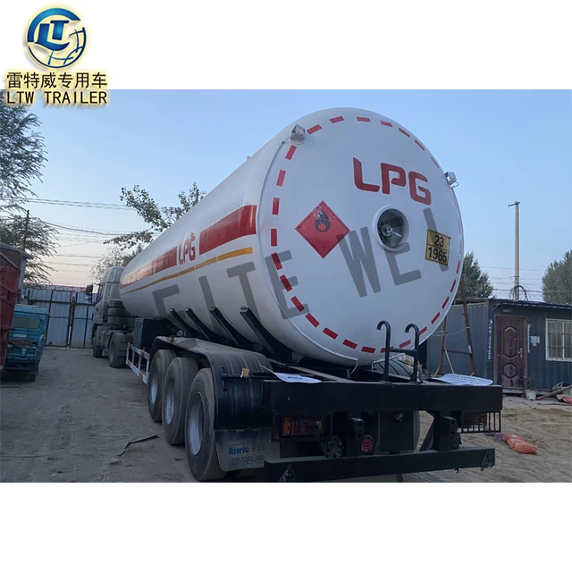 3 Axles 2017 Used and New LPG Tank Trailer 59.6cbm LPG Gas Tanker semi Trailer for Sale