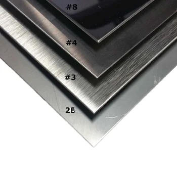 Custom 300 Series Mirror Stainless Steel Sheets 201/202/301/304 0.3mm-3.0mm Plate Thickness for Bending & Welding