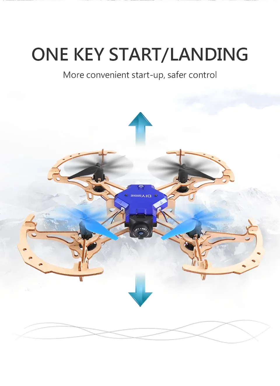 Zl100 rc wooden deals quadcopter