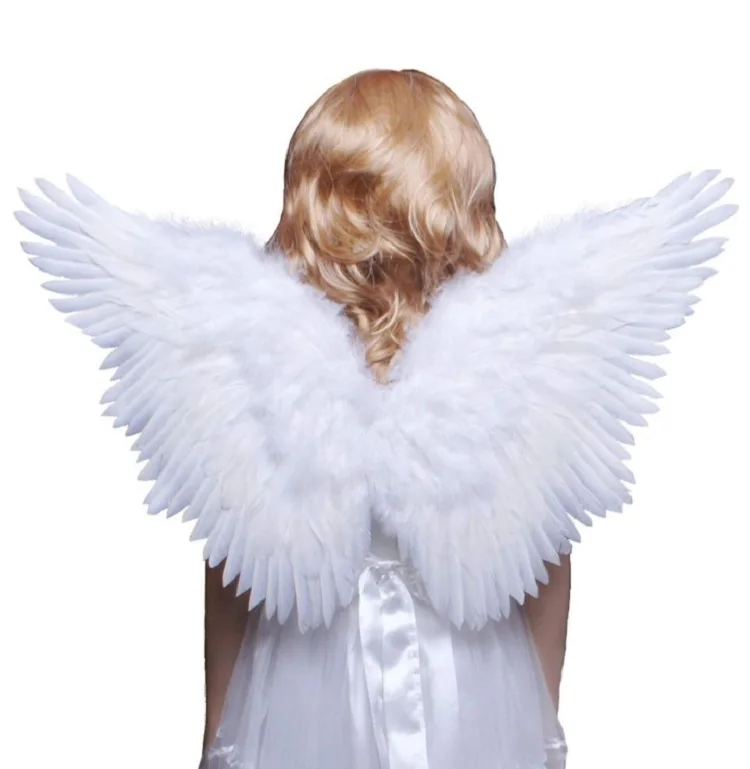 Source Disfraz para niños, alas de Ángel y Halo, alas de Cupido, alas de  plumas para Halloween on 