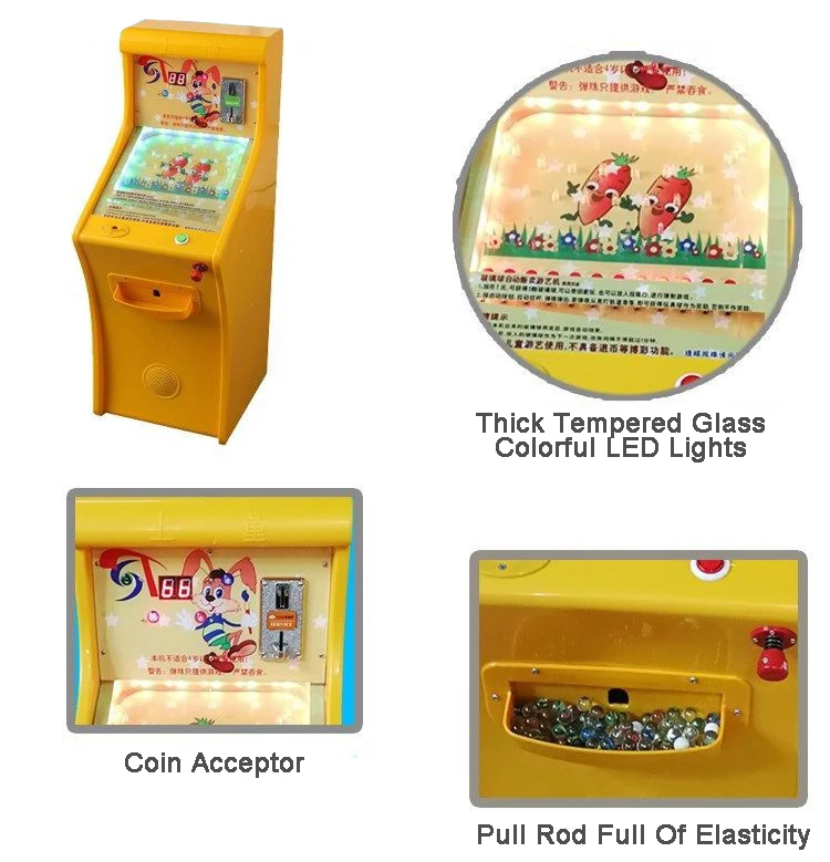 Gold Amusement Coin Operated Arcade Game Machines Educational Toy Electronic Pinball Vending Machine