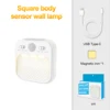 Square body sensor wall lamp