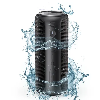 T6 Plus 30W 360 Surround Sound NFC Connection Wireless Column IPX7 Waterproof Bluetooth Portable Speaker