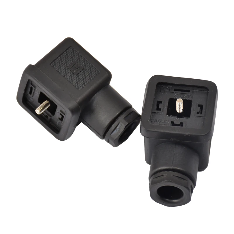 waterproof din 43650 connector male female 2+PE 3+PE molded socket cable wire 3 4 pin type a b c plug solenoid valve connector